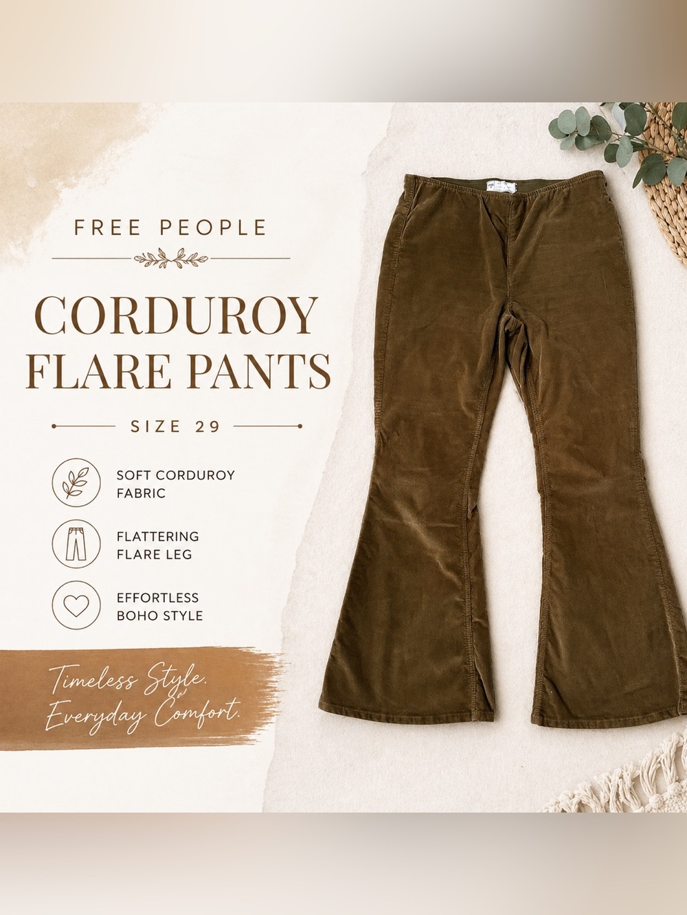 Free People Corduroy Flare Pants